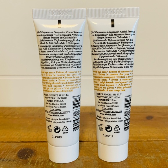 2pk Kiehl’s Calendula Deep Cleansing Foaming Face Wash - Picture 2 of 3